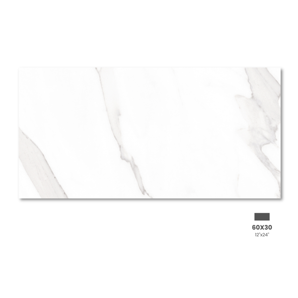 Sanctuary Porcelain White Marble Wall & Floor Tile