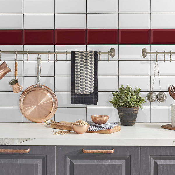 Metro White Bevelled Edge Wall Tile