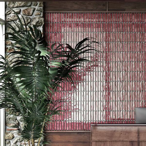 Lotus Red Kit-Kat Ceramic Wall Tile
