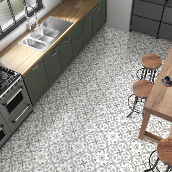 Chichester Grey Victorian Wall and Floor Tile