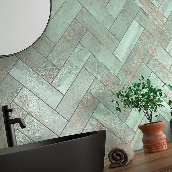 Joy Rustic Green Ceramic Wall Tile