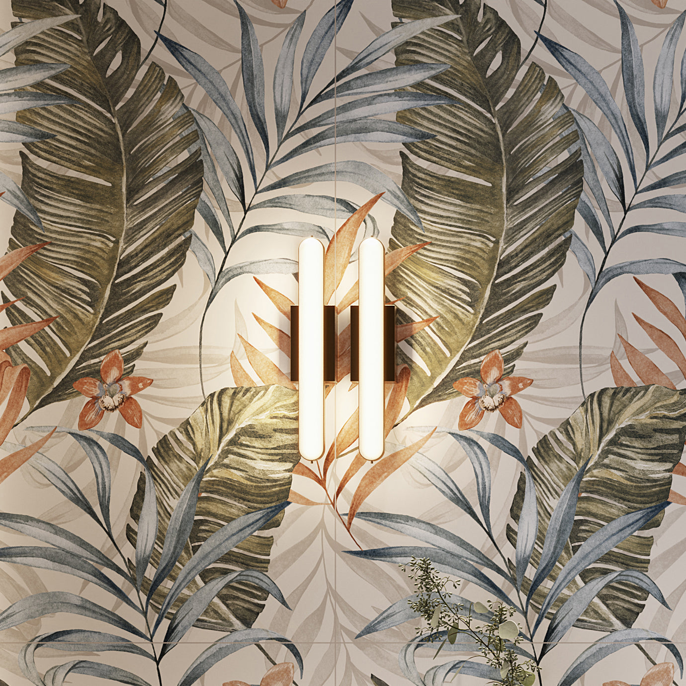 Labyrinth Botanical Decorative Wall Tile