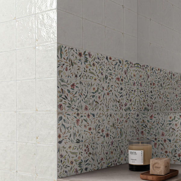 Summer Paddock White Wall Tile