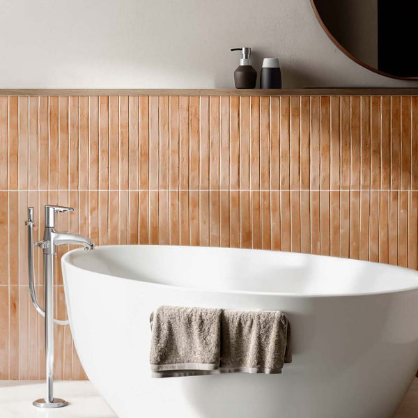 Palette Salmon Slim Brick Wall Tile