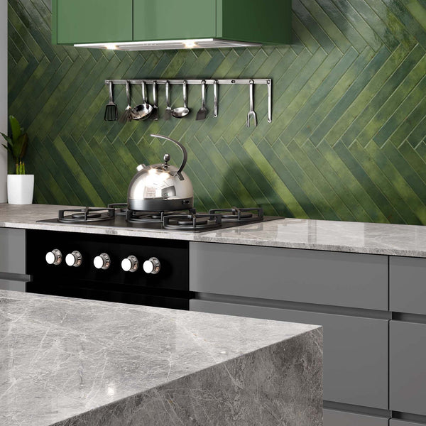 Palette Green Slim Brick Wall Tile