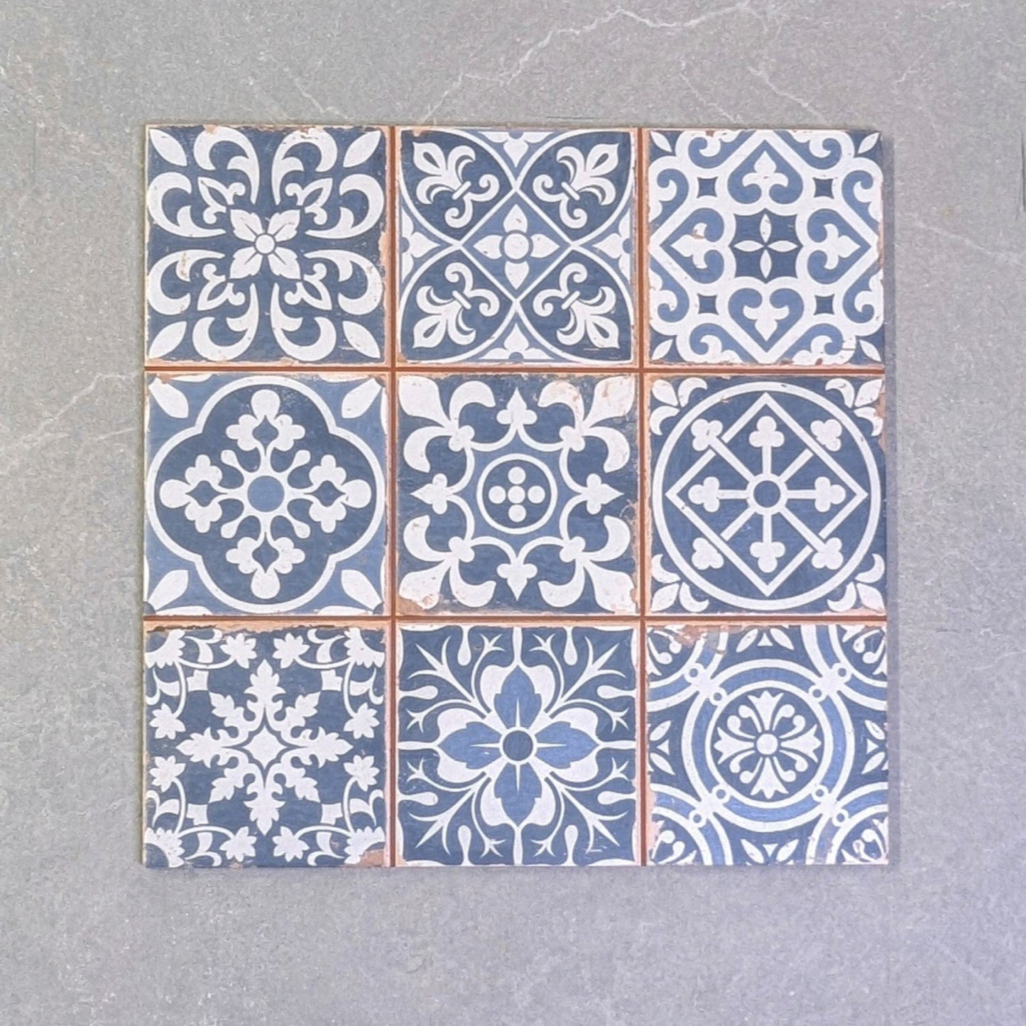 Patchwork Blue Patterned Wall And Floor Tile - SAMPLE