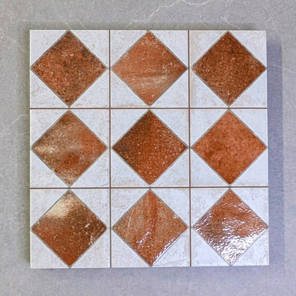 Jewel Terracotta Patterned Wall And Floor Tile - SAMPLE