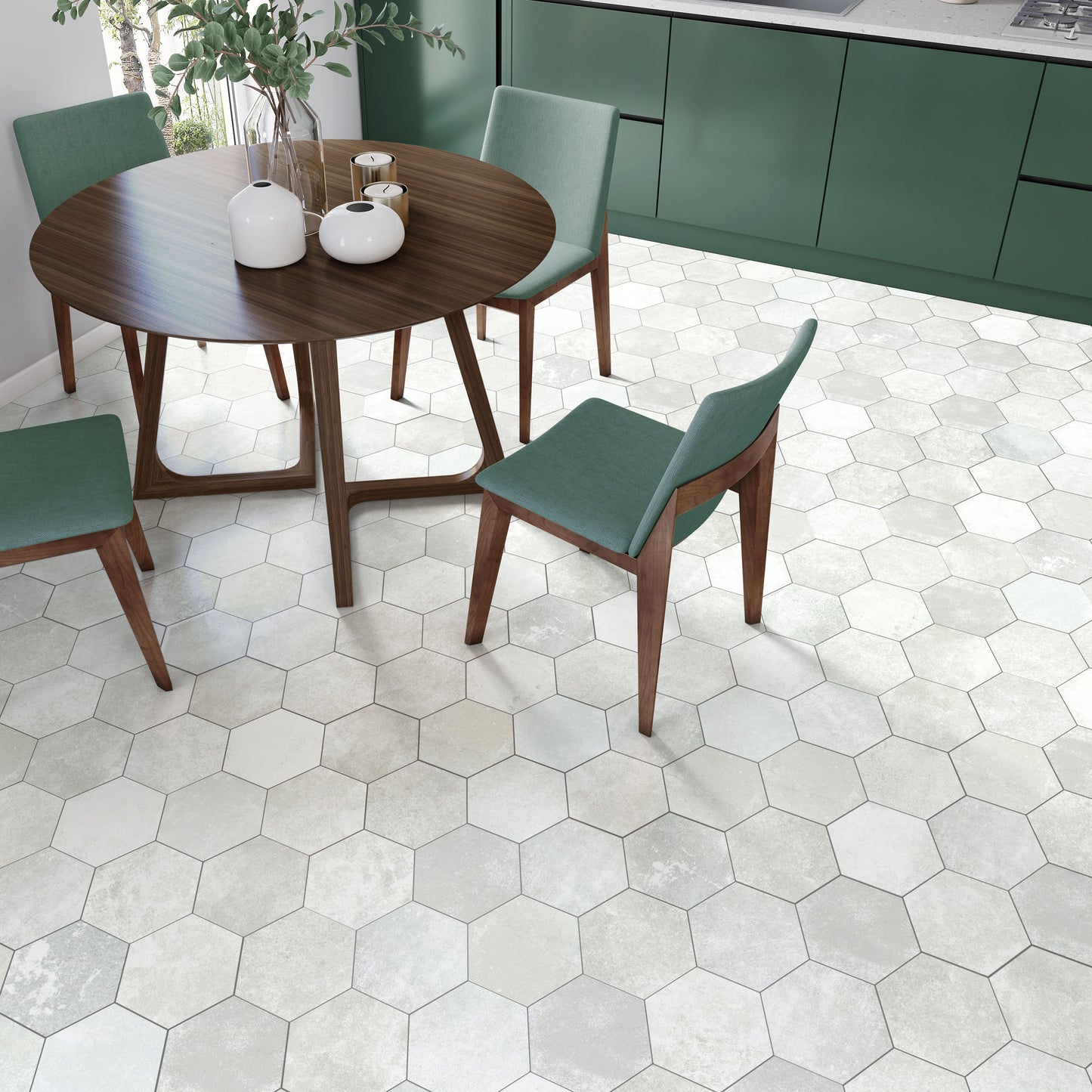 Felix White Indoor/Outdoor Floor Tile