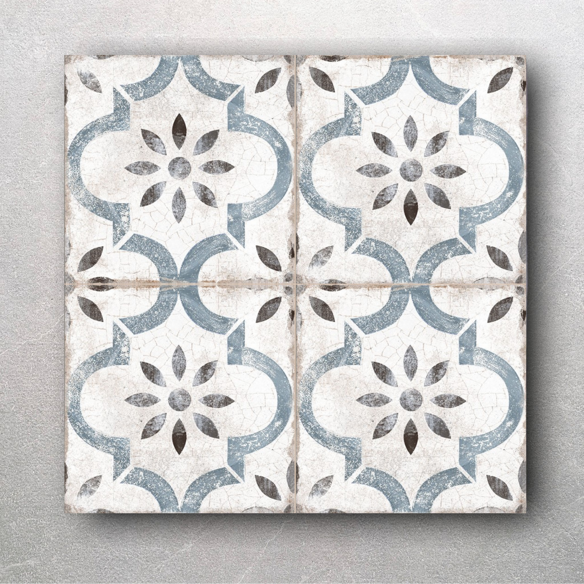 York Blue Victorian Floor Tile - SAMPLE