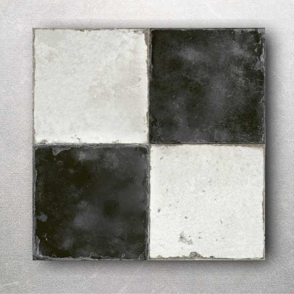 Vintage Chess Black Wall and Floor Tile