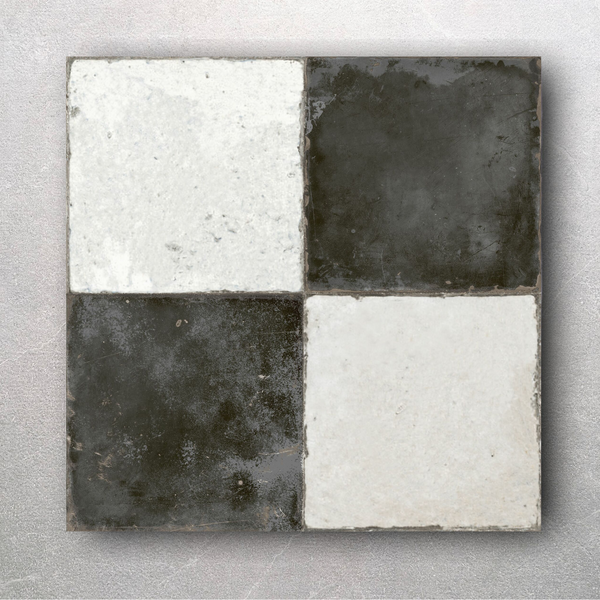 Vintage Chess Black Wall and Floor Tile