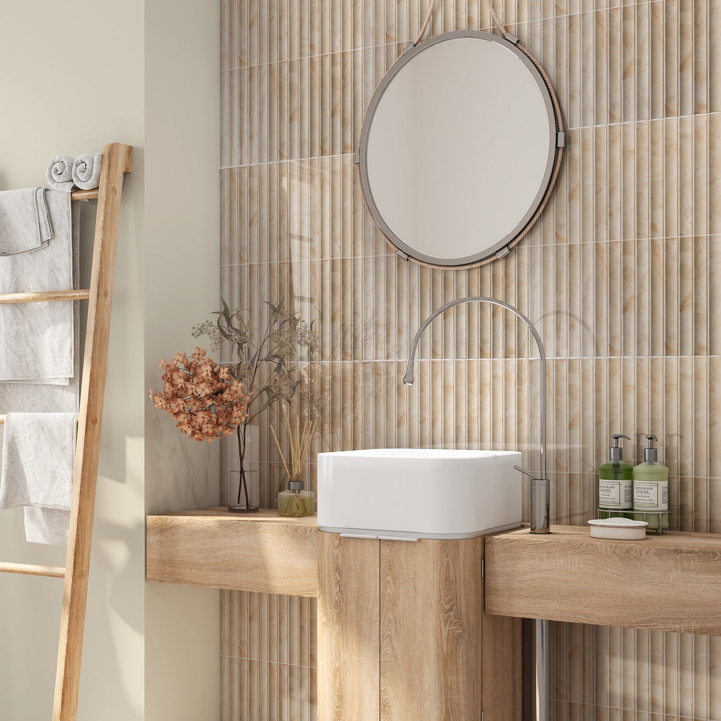Atelier Wave Sand Wall Tile