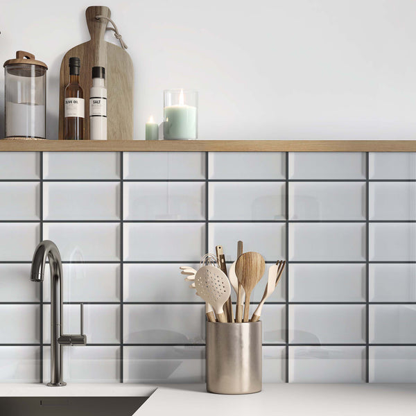 Metro White Bevelled Edge Wall Tile