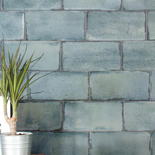 Dante Green/Blue Brick Shaped Wall Tile