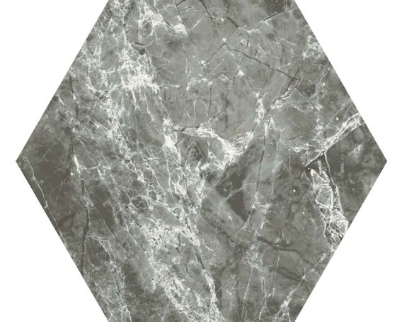 Dark Grey Hexagon Wall and Floor Tile - Lucca Range |Tiles360