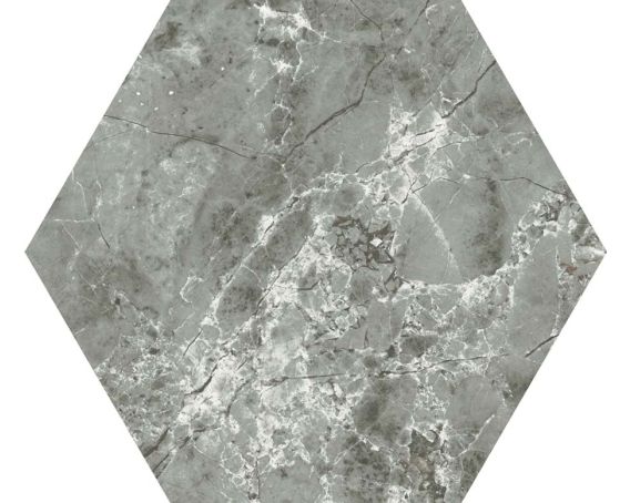 Dark Grey Hexagon Wall and Floor Tile - Lucca Range |Tiles360