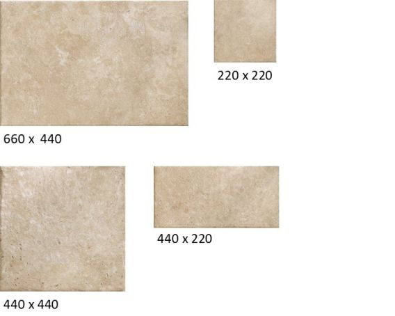 Lyon - Modular Pack Beige Stone Effect Floor Tiles | Tiles360