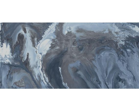 Blue Marble Effect Polished 1200mm x 600mm Porcelain Tile |Ocean |Tiles360