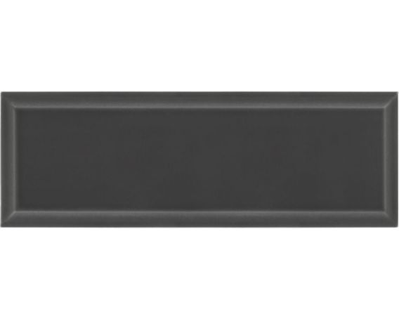 Bevelled Metro Wall Tile 98mm x 298mm in Dark Grey - Paris Metro Range
