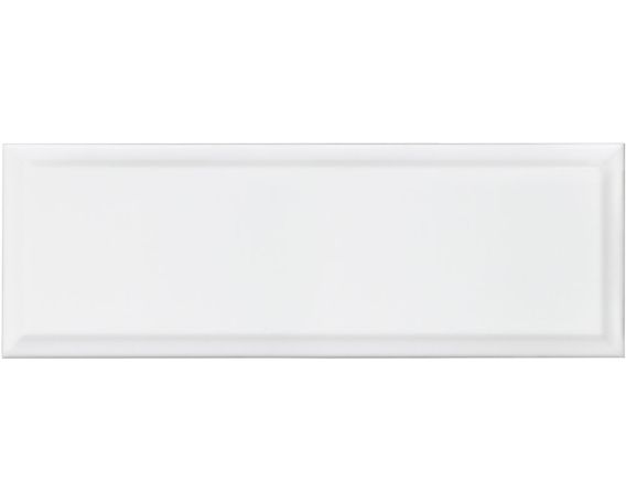 Bevelled Metro Wall Tile 98mm x 298mm in White - Paris Metro Range