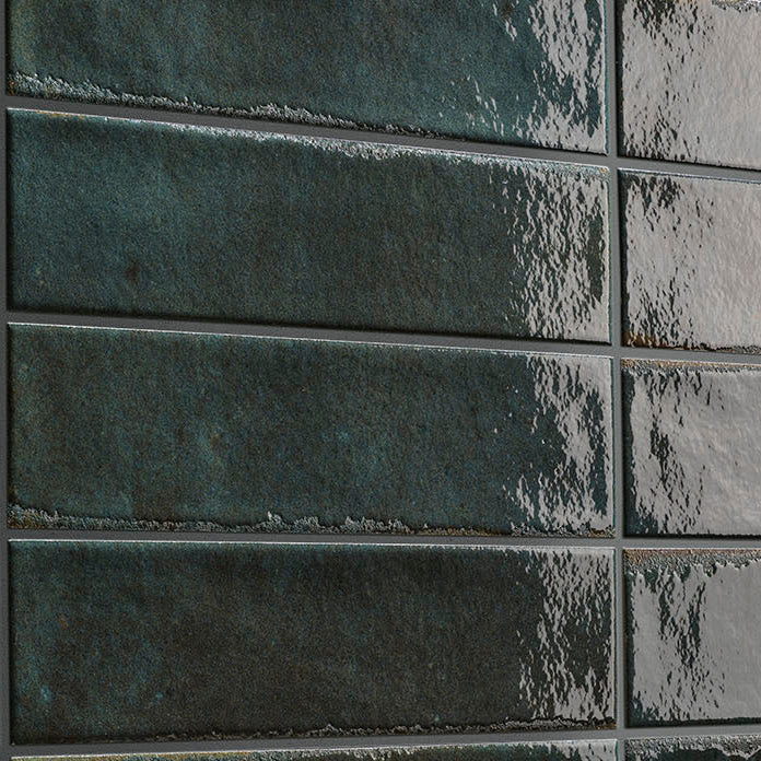Realm Emerald Green Slim Brick Wall Tile