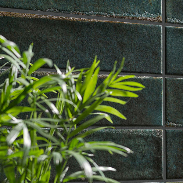 Realm Emerald Green Slim Brick Wall Tile