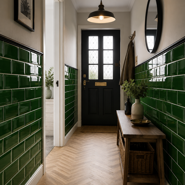 Royal Green Bevelled Metro Wall Tile