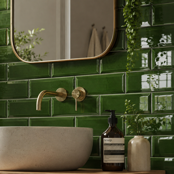 Royal Green Bevelled Metro Wall Tile