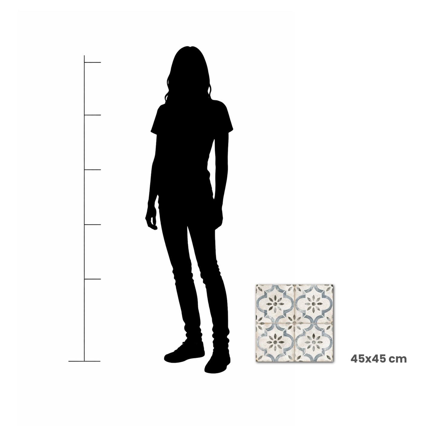 York Blue Victorian Wall And Floor Tile