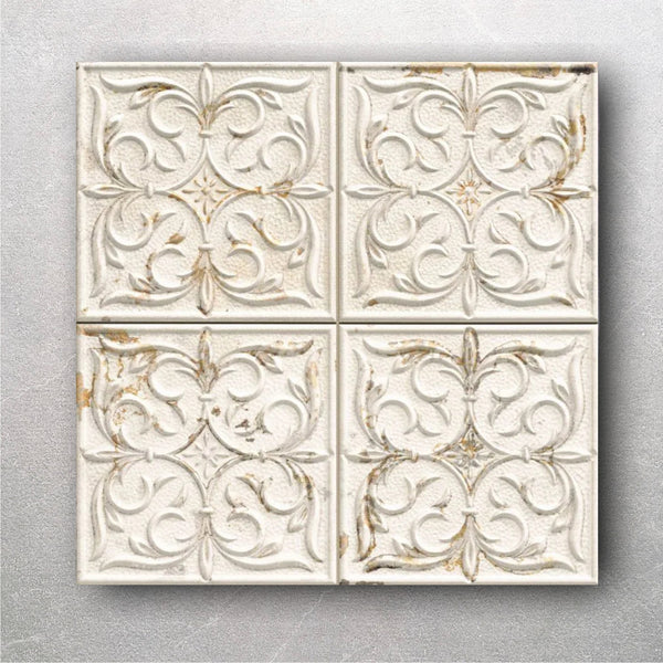 Rome White Decorative Wall Tile