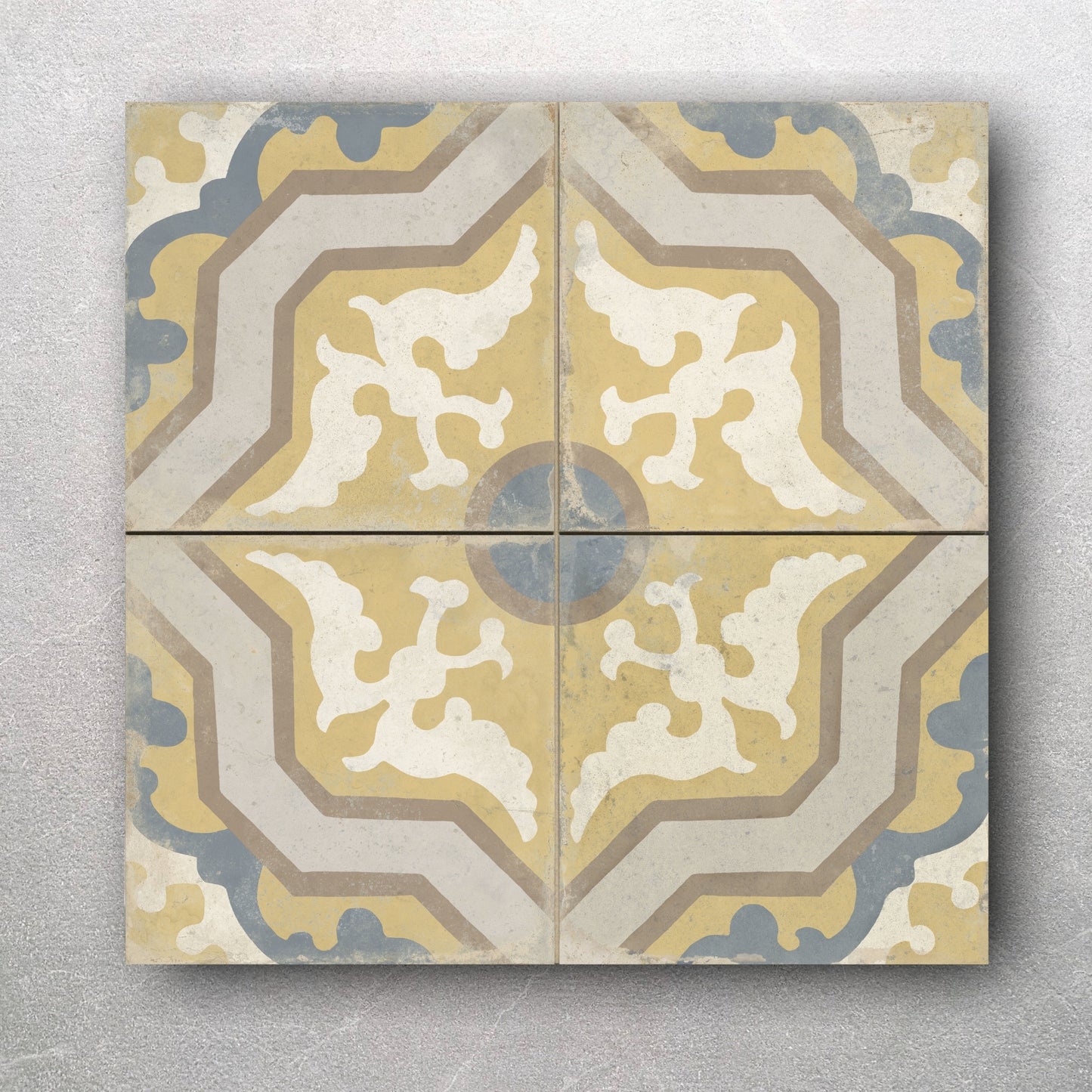 Woodstock Mustard Patterned Wall and Floor Tile