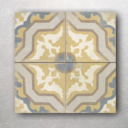 Woodstock Mustard Patterned Wall and Floor Tile