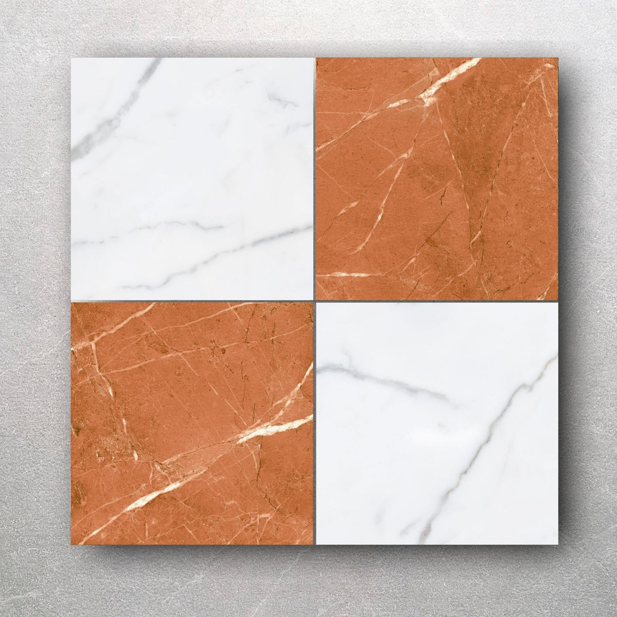 Renaissance Terracotta Chequerboard Mix Wall and Floor Tile