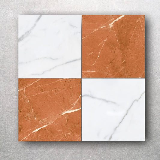 Renaissance Terracotta Chequerboard Mix Wall and Floor Tile