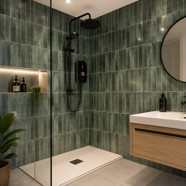 Parker Moss Green Brick Shape Wall Tile