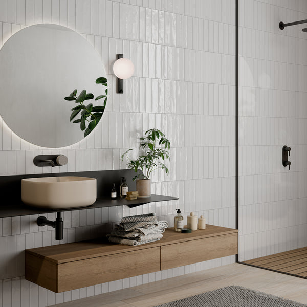 Arizona White Slim Brick Wall Tile