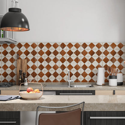 Jewel Terracotta Patterned Wall And Floor Tile - SAMPLE