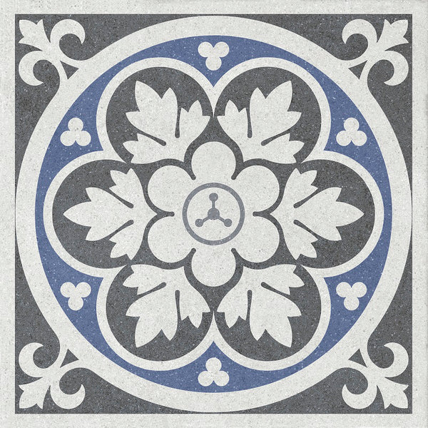 Chapel Blue Victorian Wall and Floor Tile - SAMPLE