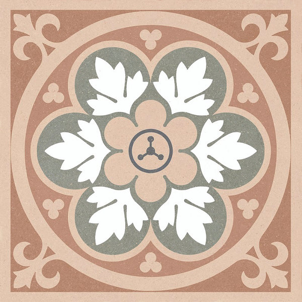 Chapel Terracotta Victorian Wall and Floor Tile - SAMPLE