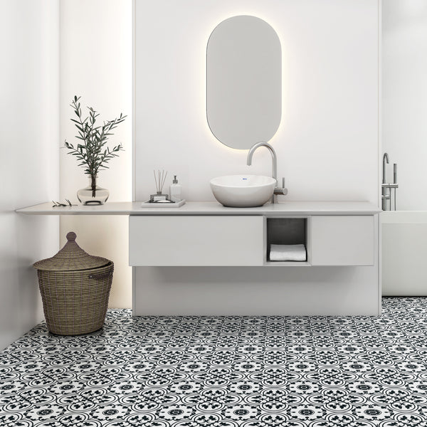 Chichester Black Victorian Wall and Floor Tile