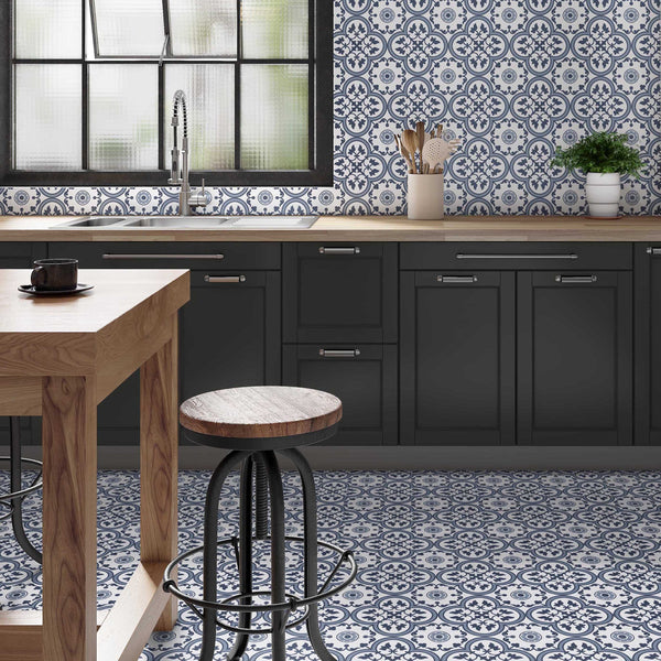 Chichester Blue Victorian Wall and Floor Tile