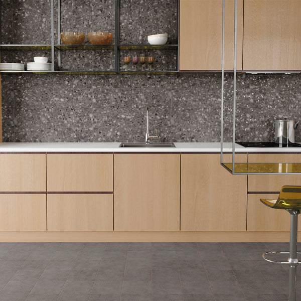 Dapper Anthracite Terrazzo Effect Small Wall and Floor Tile