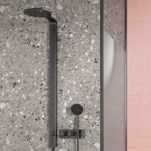 Dapper Grey Terrazzo Effect Small Wall and Floor Tile