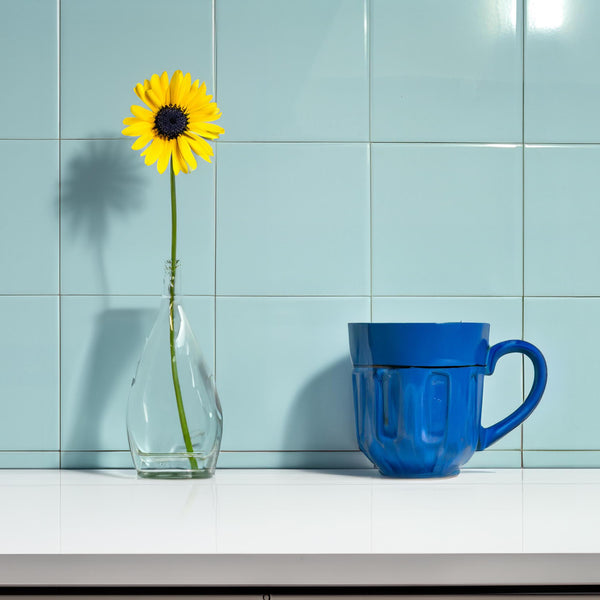 Elementary Light Blue Square Wall Tile