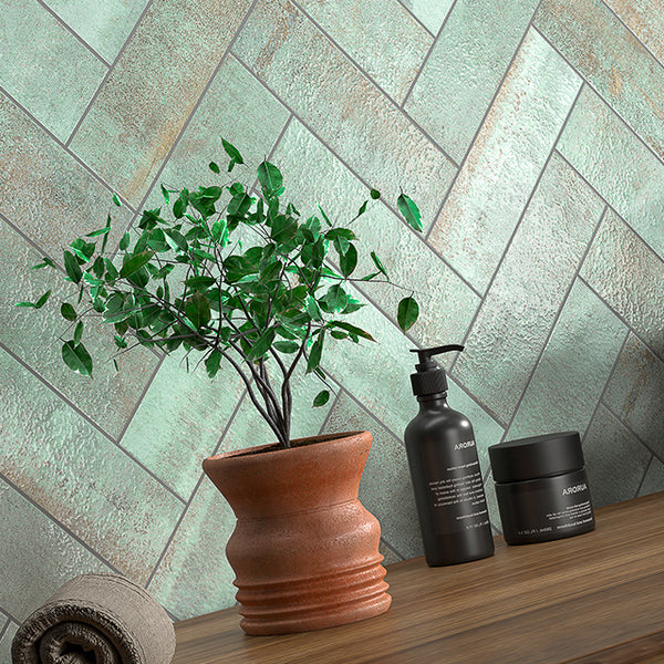 Joy Rustic Green Ceramic Wall Tile