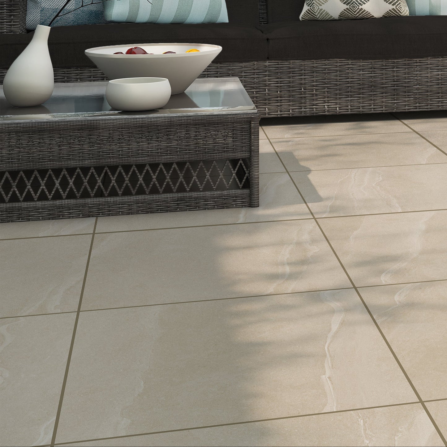 Libra Ivory Outdoor Floor Tile 60x60cm