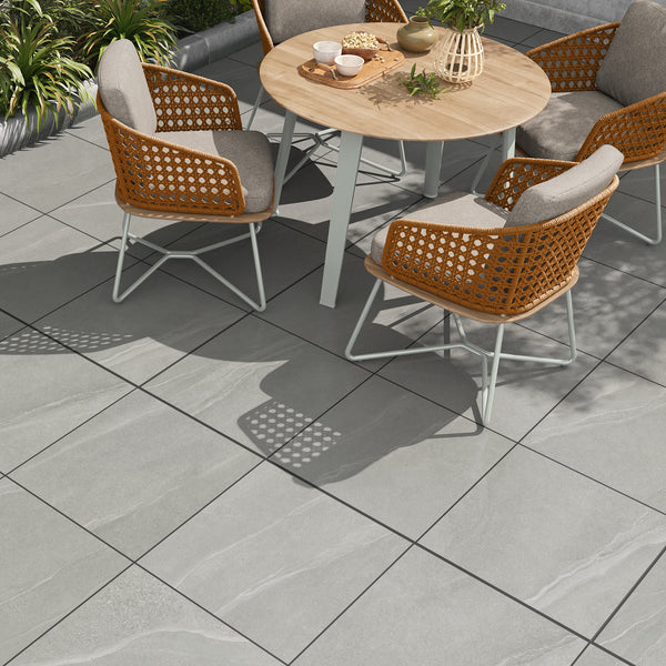 Libra Grey Outdoor Floor Tile 60x60cm