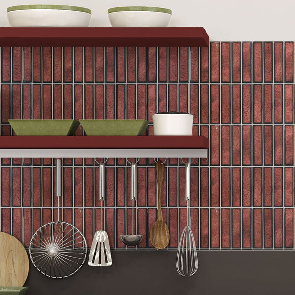 Lotus Red Kit-Kat Ceramic Wall Tile