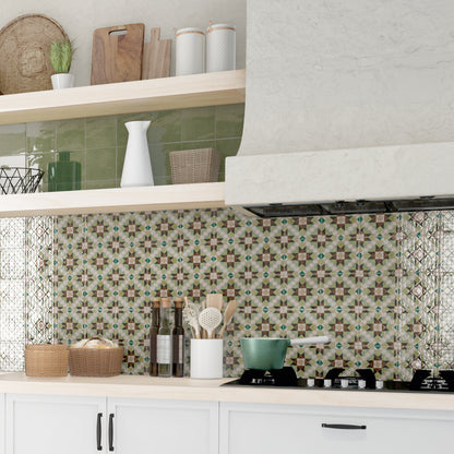 Medina Jade Green Geometric Wall Tile