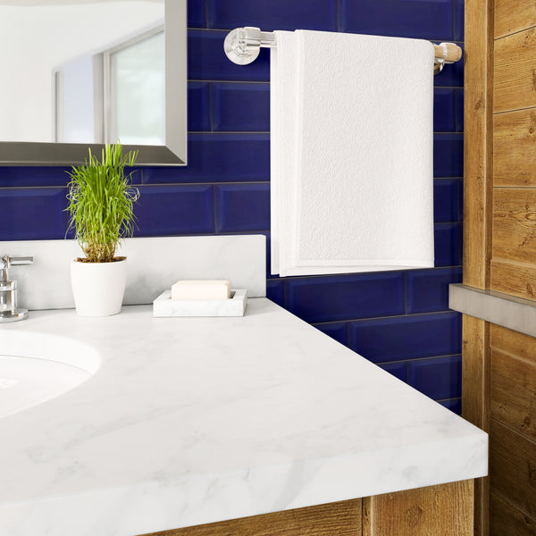Maze Cobalt Blue Bevelled Edge Wall Tile